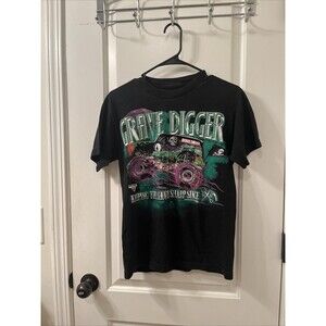 Youth Boys Short Sleeve T-Shirt Graphic Monster Jam Digger Size Unknown Black